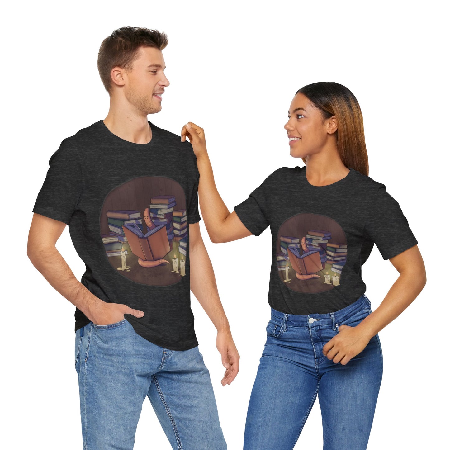 Book Worm by BP Creations - Unisex Jersey Short Sleeve Tee