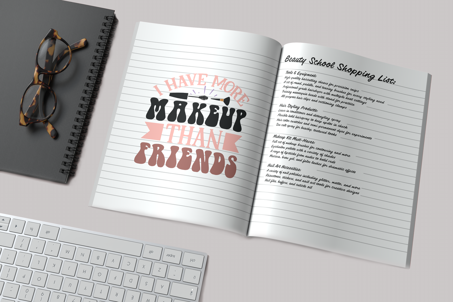 Cosmetology Student Notebook (b&w) | 6x9 inch