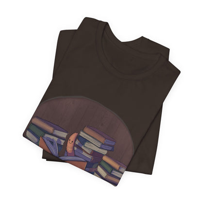 Book Worm by BP Creations -  Unisex Jersey Short Sleeve Tee