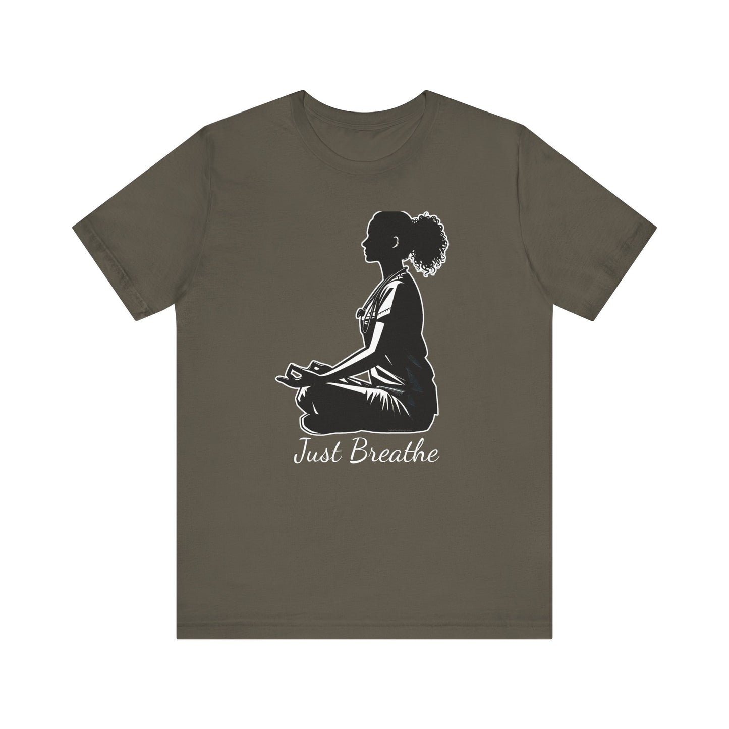 Just Breathe Nurse yoga pose 4 - Unisex Jersey Short Sleeve Tee