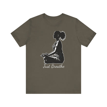 Just Breathe Nurse yoga pose 4 - Unisex Jersey Short Sleeve Tee