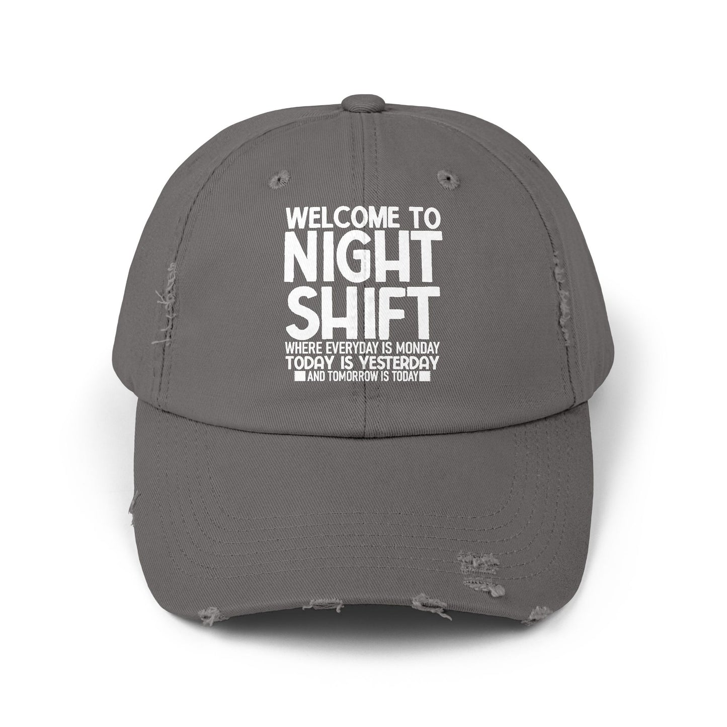 Welcome to night shift - Unisex Distressed Cap - Nurse