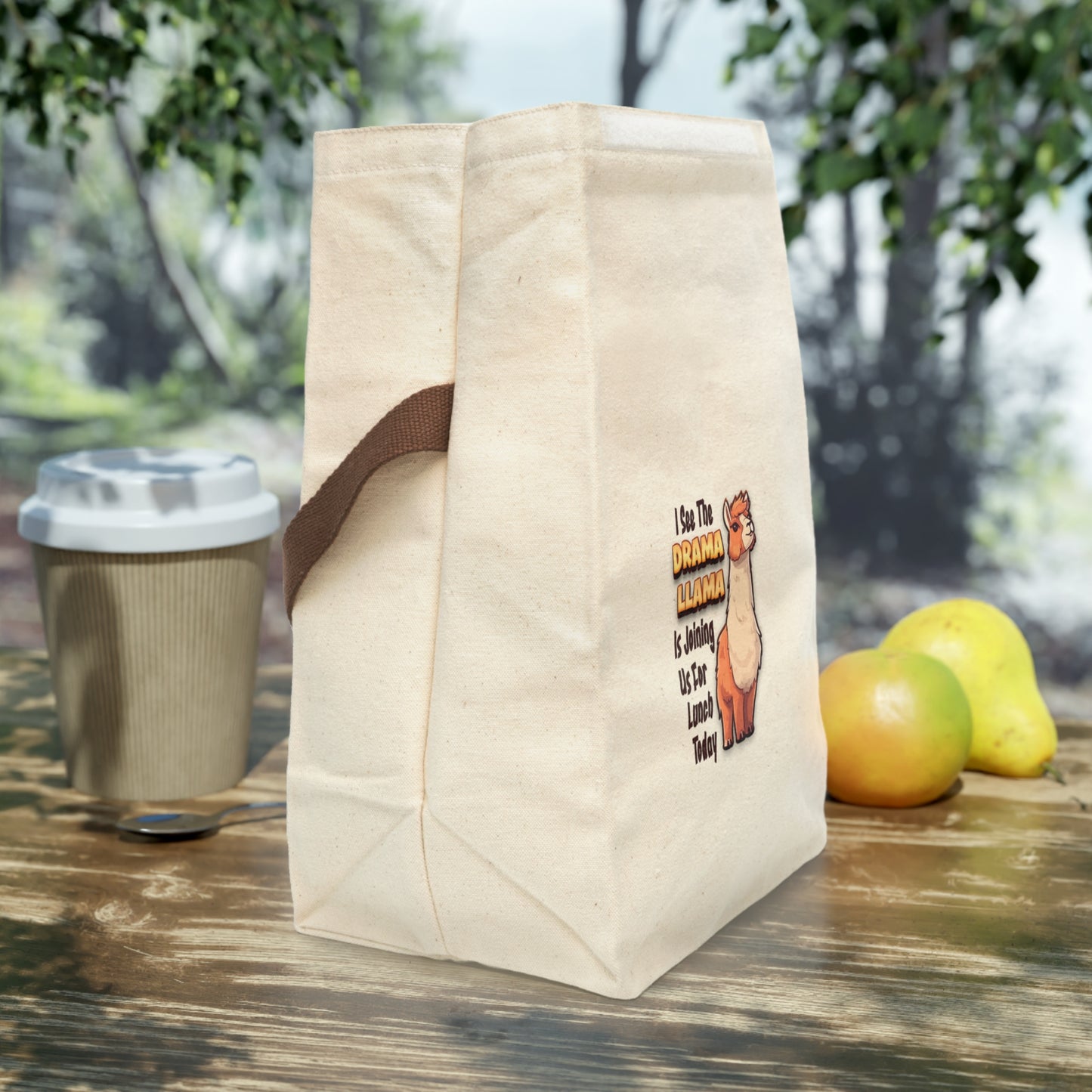 Canvas Lunch Bag With Strap - Drama Llama