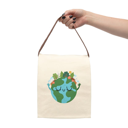 Canvas Lunch Bag With Strap - Planet Eco-Friend