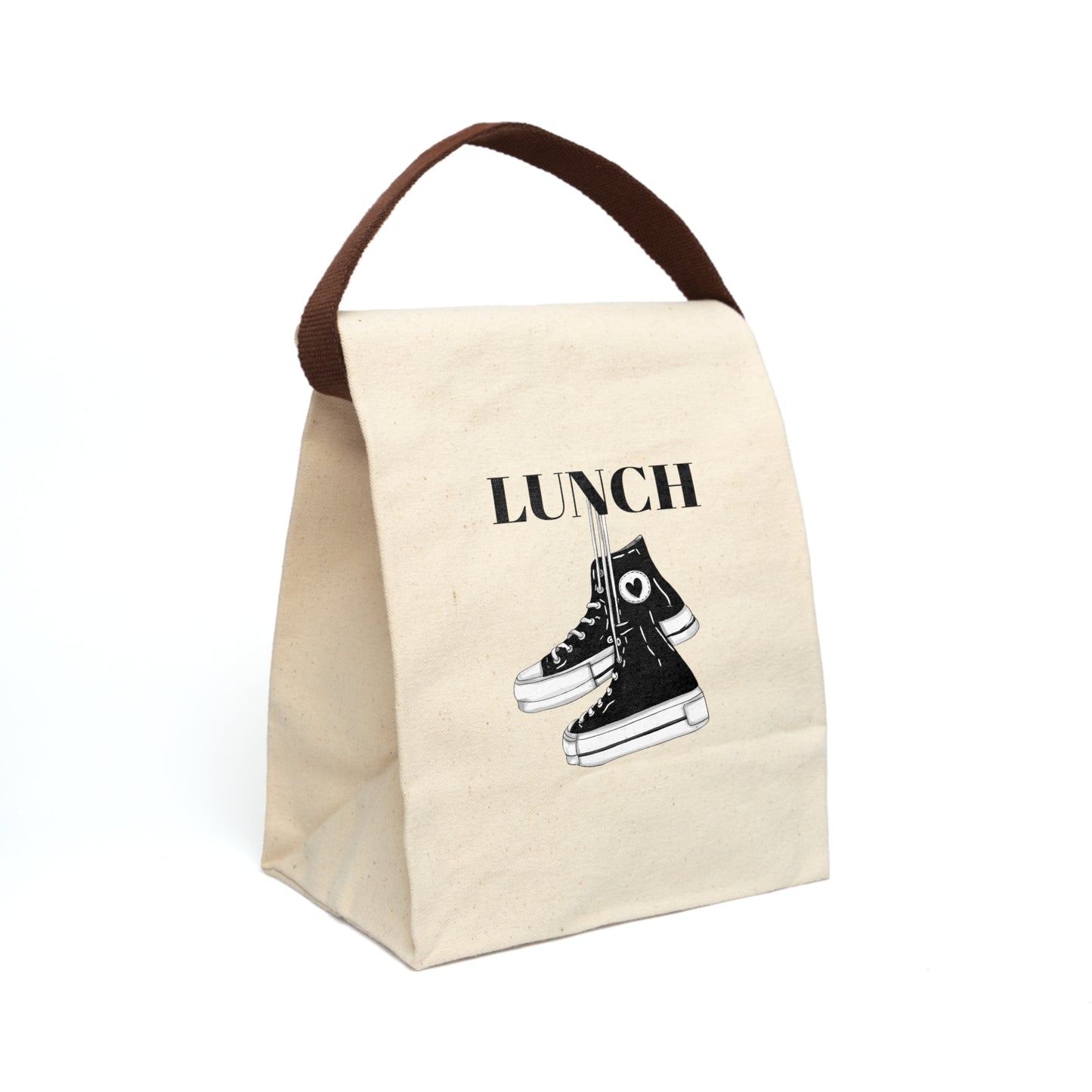 Canvas Lunch Bag With Strap - "Lunch"