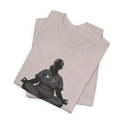 Add Your Name - Nurse yoga pose 3 - Unisex Jersey Short Sleeve Tee