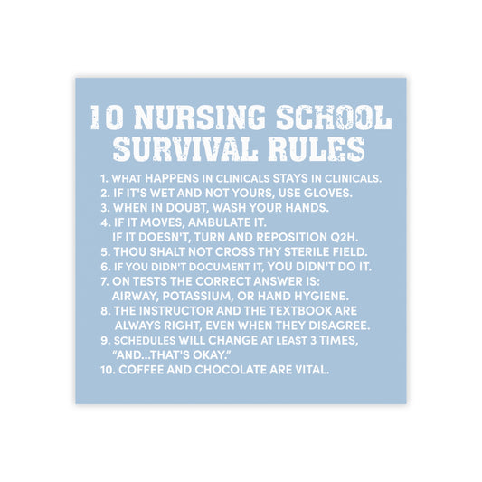 10 Nursing School Survival Rules -  Student Nurse - Post-it® Note Pads