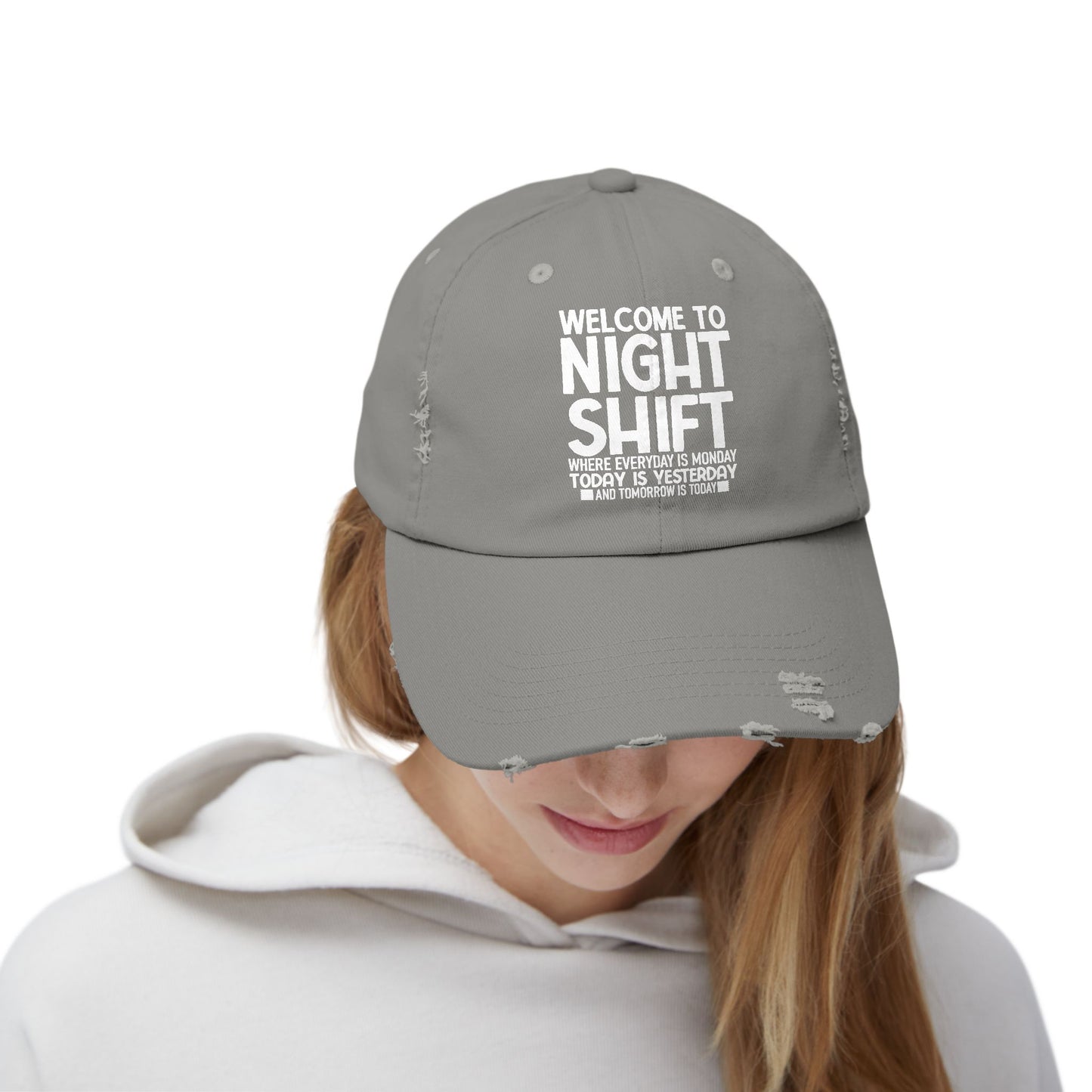 Welcome to night shift - Unisex Distressed Cap - Nurse