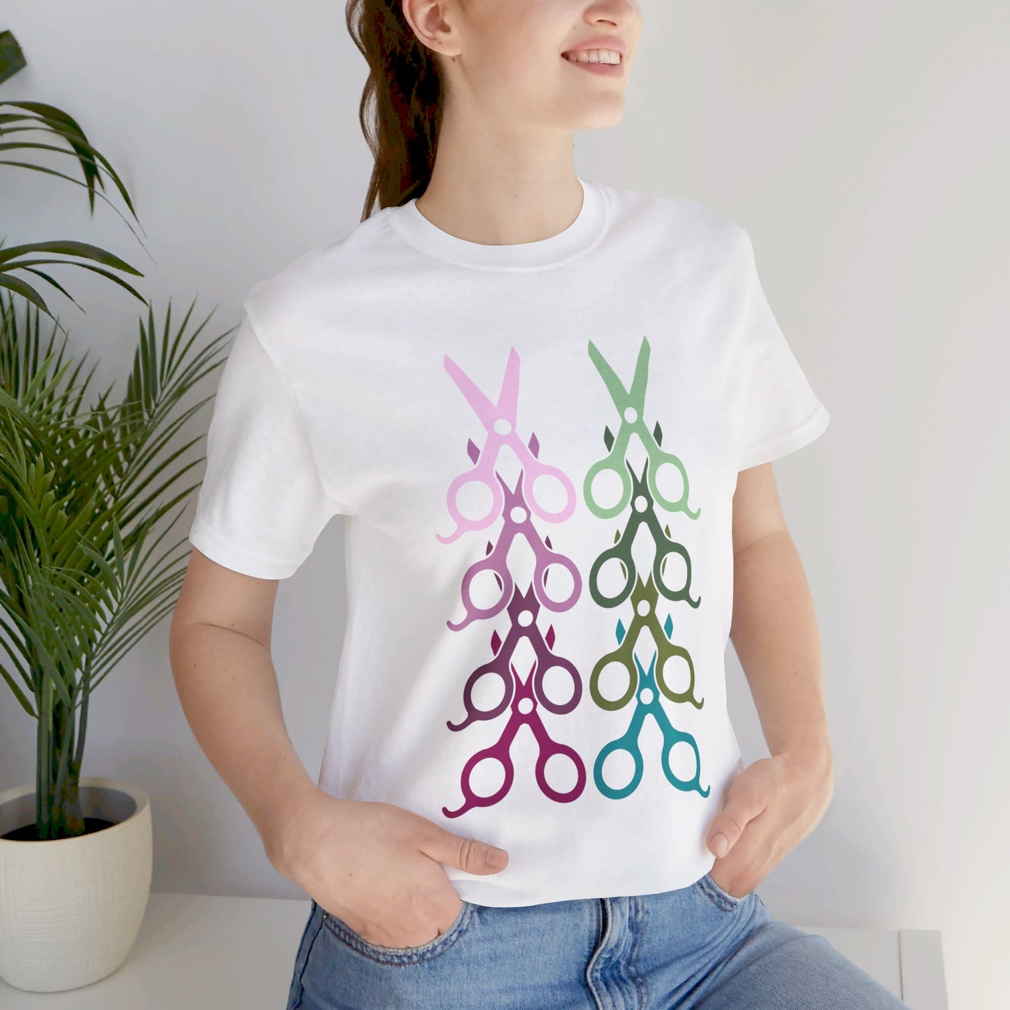 Colorful scissors - Unisex Jersey Short Sleeve Tee - Cosmetology