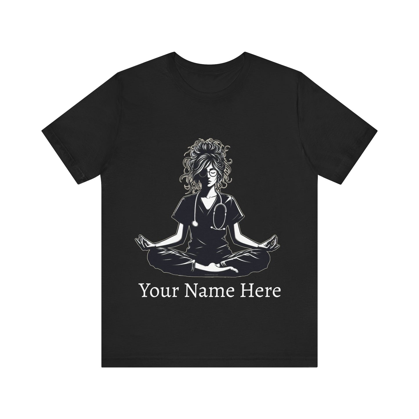 Add Your Name -  Nurse yoga pose - Unisex Jersey Short Sleeve Tee