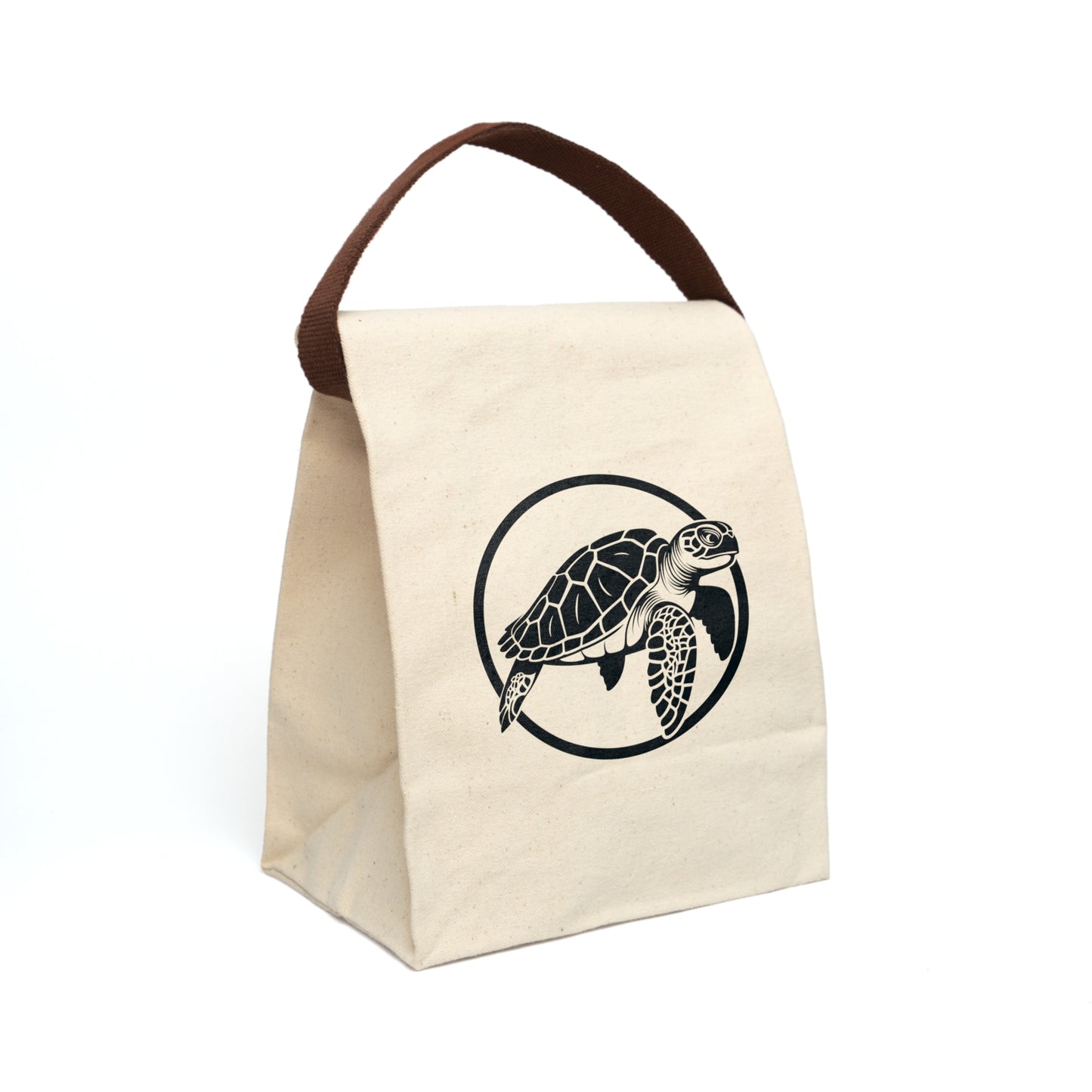 Canvas Lunch Bag With Strap - Sea Turtle