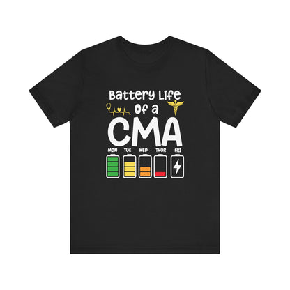 Battery Life of a Certified Medical Assistant - Unisex Jersey Short Sleeve Tee