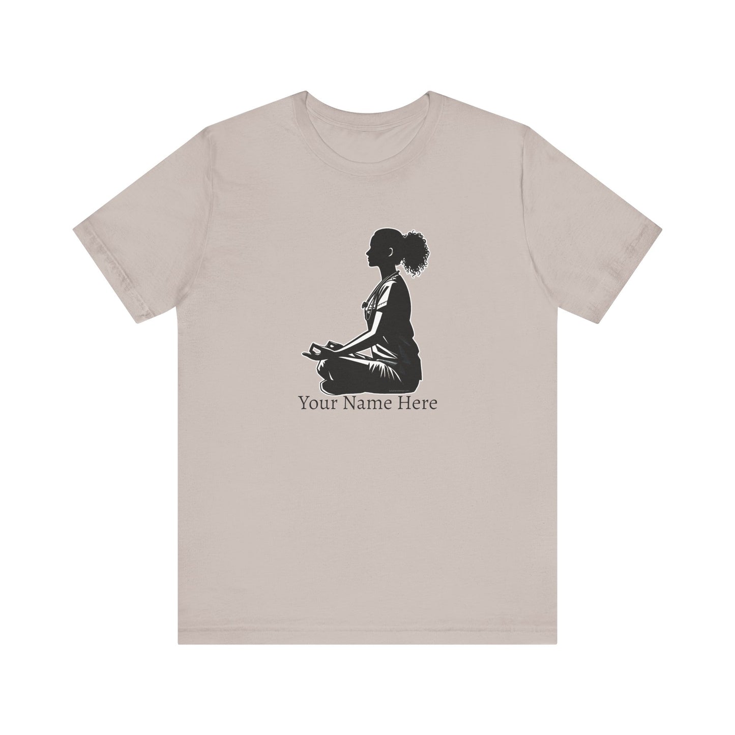 Add Your Name - Nurse yoga pose 4 - Unisex Jersey Short Sleeve Tee