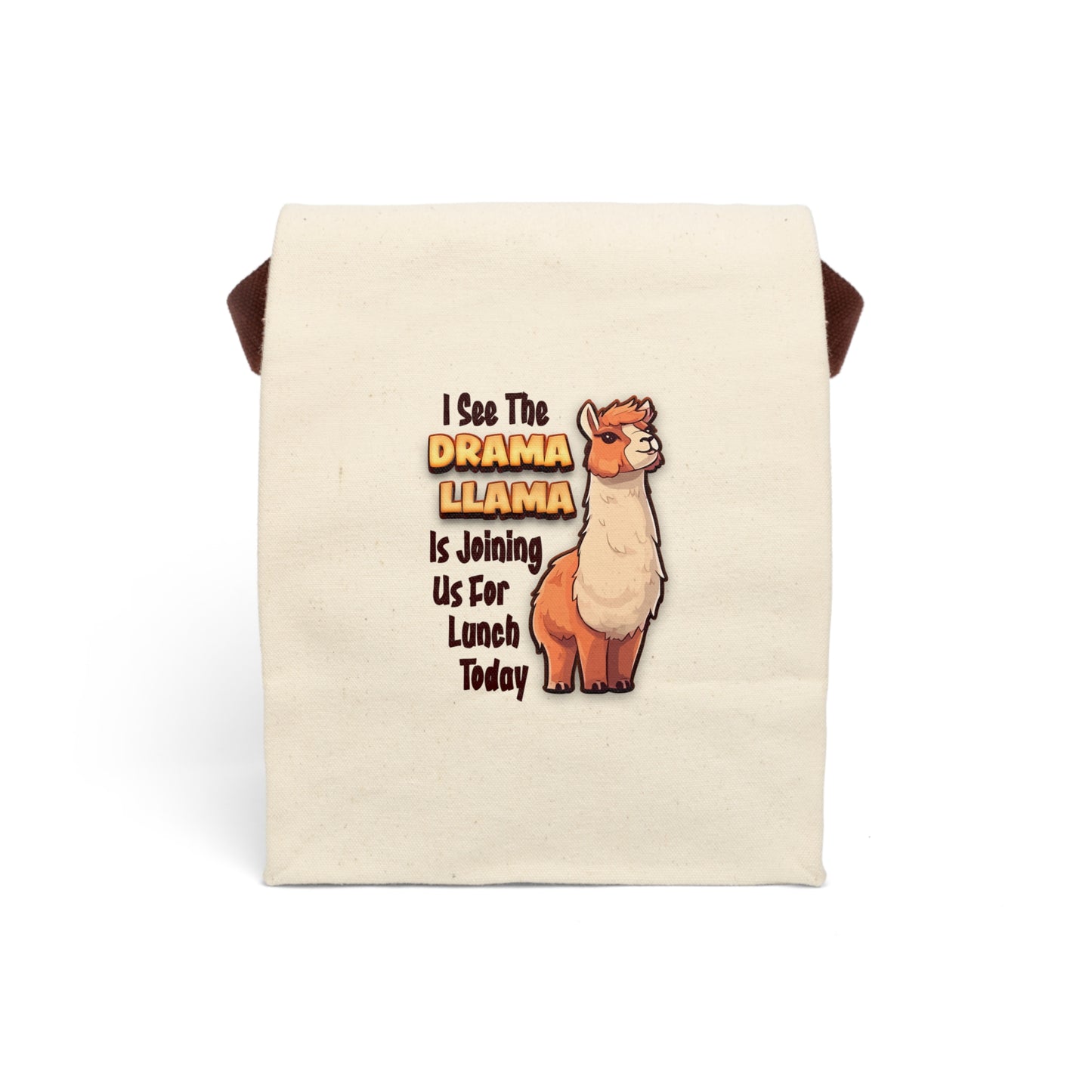 Canvas Lunch Bag With Strap - Drama Llama