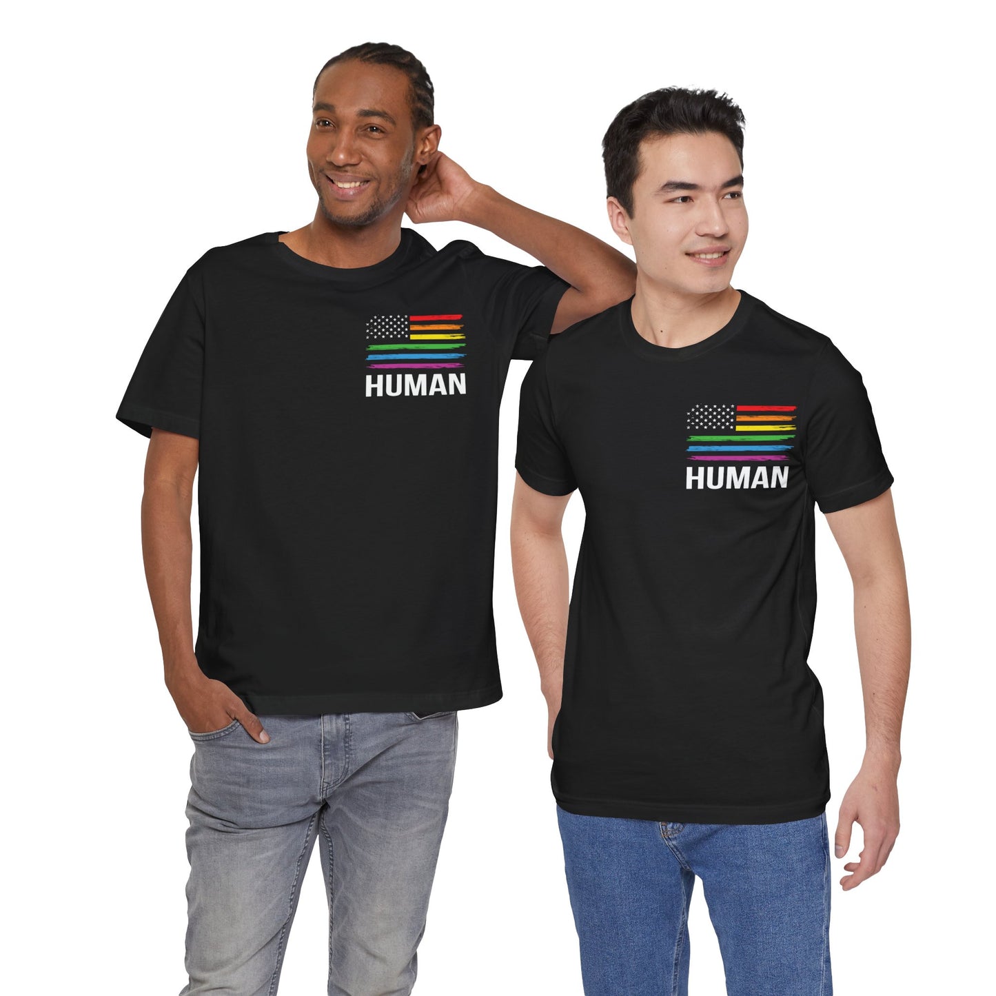 Rainbow Human  -  Jersey Short Sleeve Tee