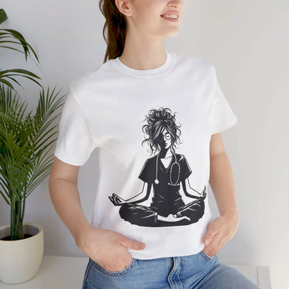 Nurse yoga pose - Unisex Jersey Short Sleeve Tee