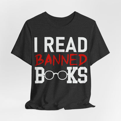 I read banned books - Jersey Short Sleeve Tee