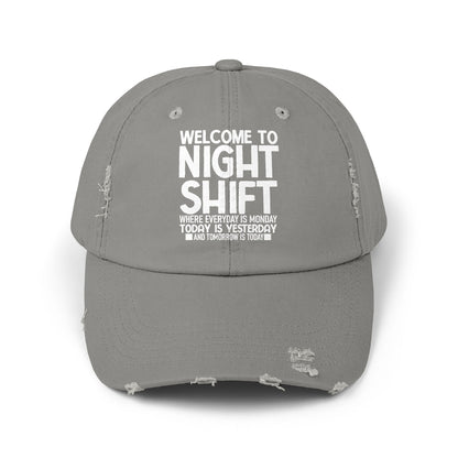 Welcome to night shift - Unisex Distressed Cap - Nurse