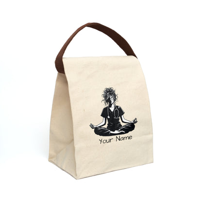 Add Your Name - Zen Nurse - Canvas Lunch Bag With Strap