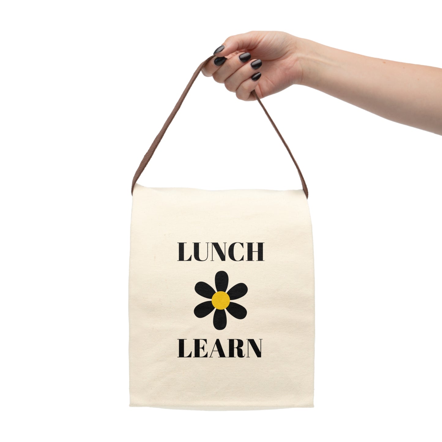 Canvas Lunch Bag With Strap - Lunch & Learn