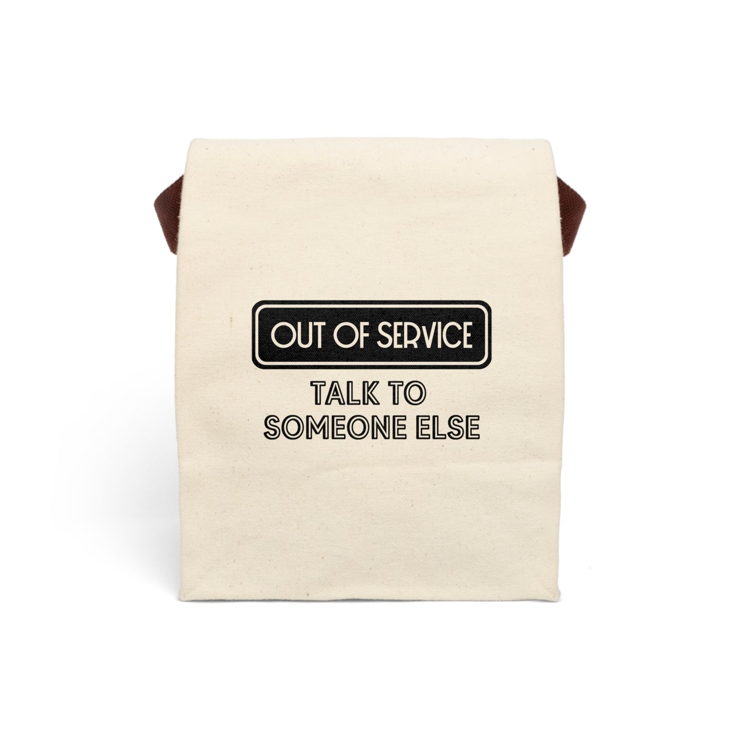 Canvas Lunch Bag With Strap - Antisocial Humor