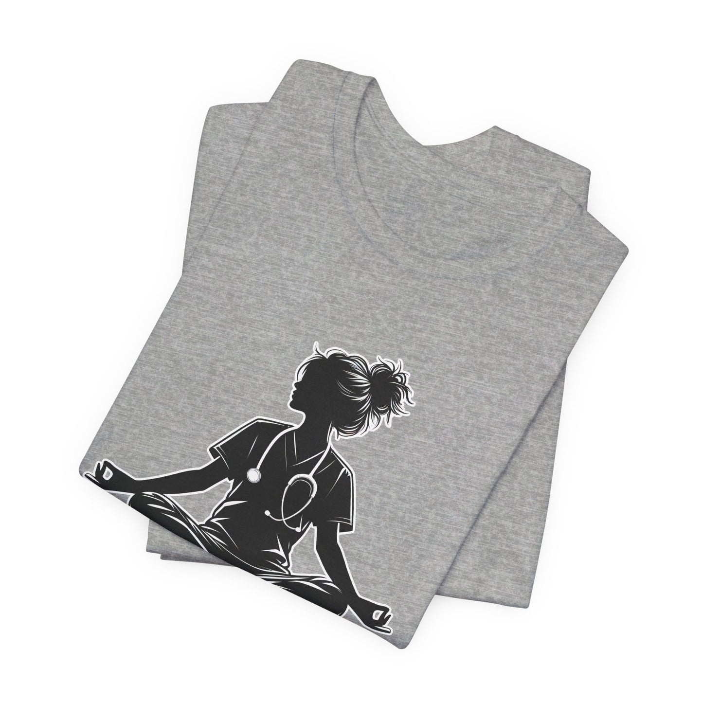 Add Your Name - Nurse yoga pose 2 - Unisex Jersey Short Sleeve Tee