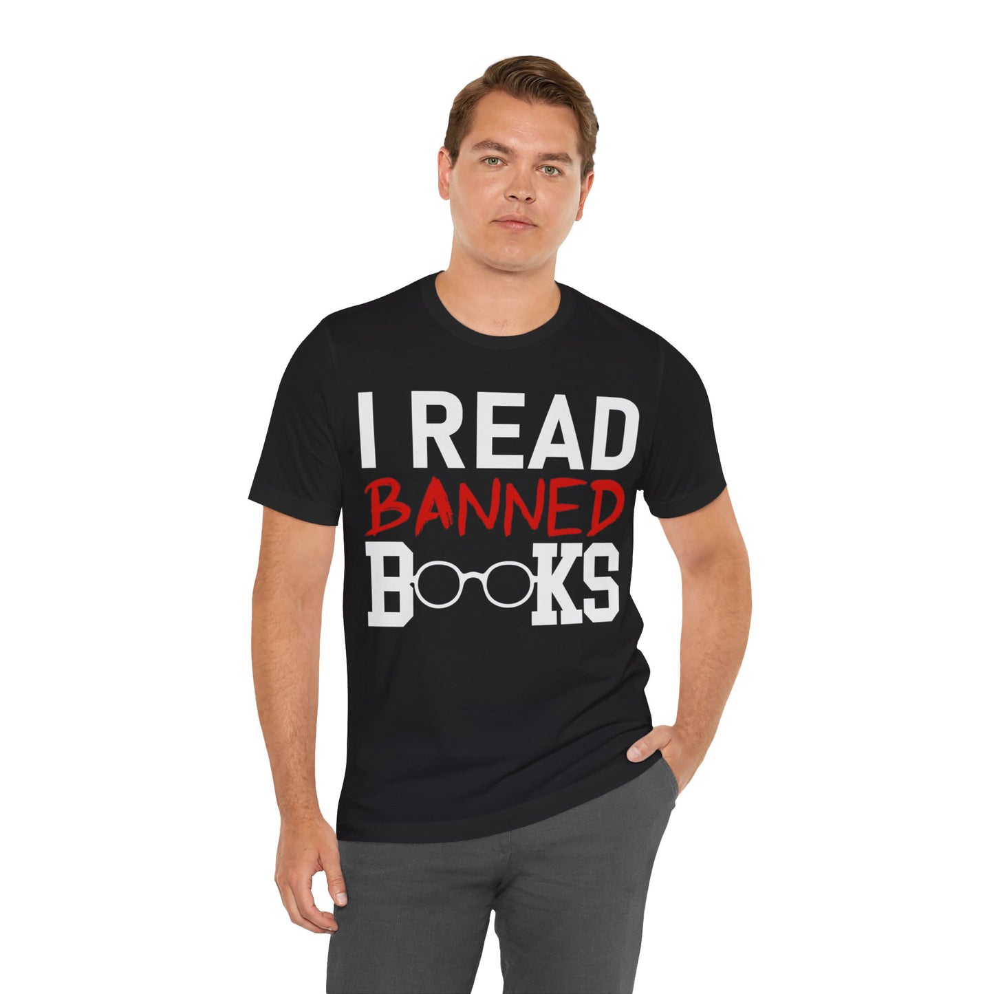 I read banned books - Jersey Short Sleeve Tee