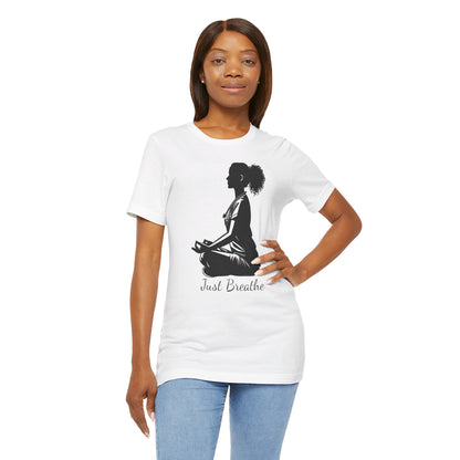 Just Breathe Nurse yoga pose 4 - Unisex Jersey Short Sleeve Tee