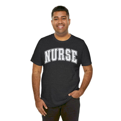 Collegiate "nurse" - Unisex Jersey Short Sleeve Tee - Nurse