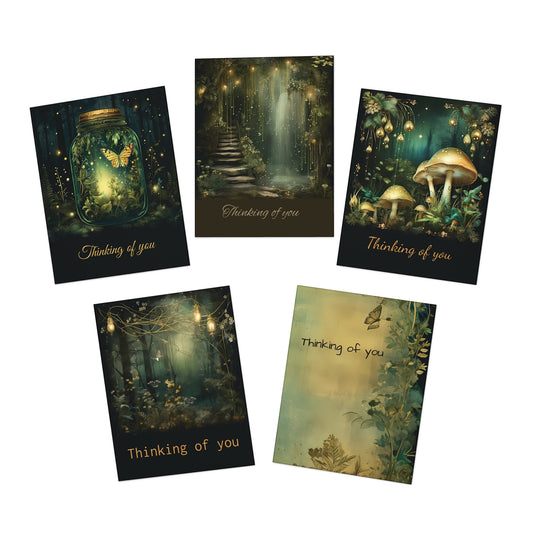 PD - Mystical Forest -  Multi-Design Greeting Cards (5-Pack) | 1a