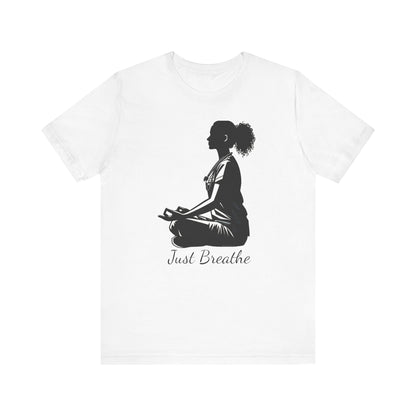 Just Breathe Nurse yoga pose 4 - Unisex Jersey Short Sleeve Tee