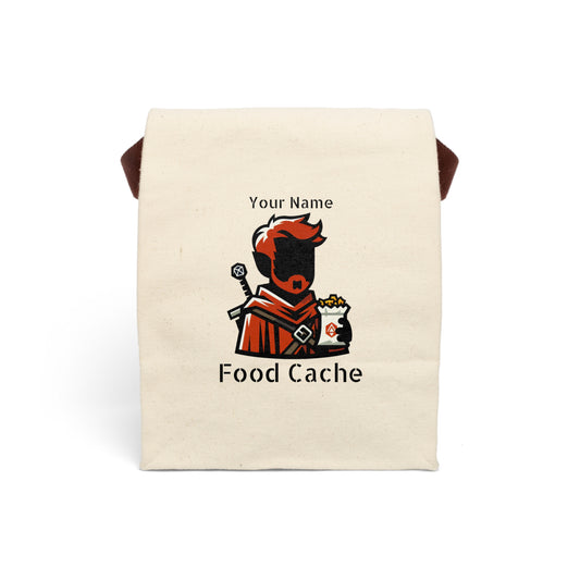 Add Your Name - Food Cache (D&D) - Canvas Lunch Bag With Strap | 1