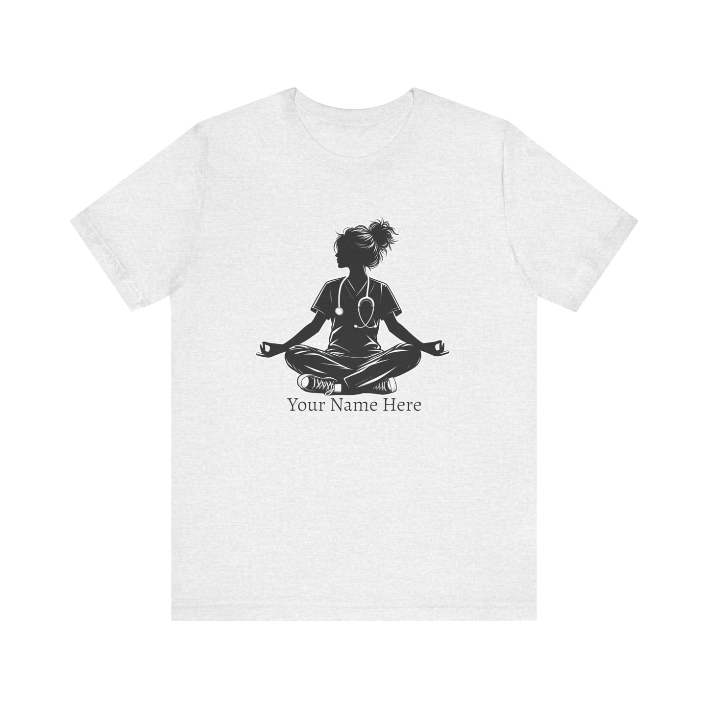 Add Your Name - Nurse yoga pose 2 - Unisex Jersey Short Sleeve Tee