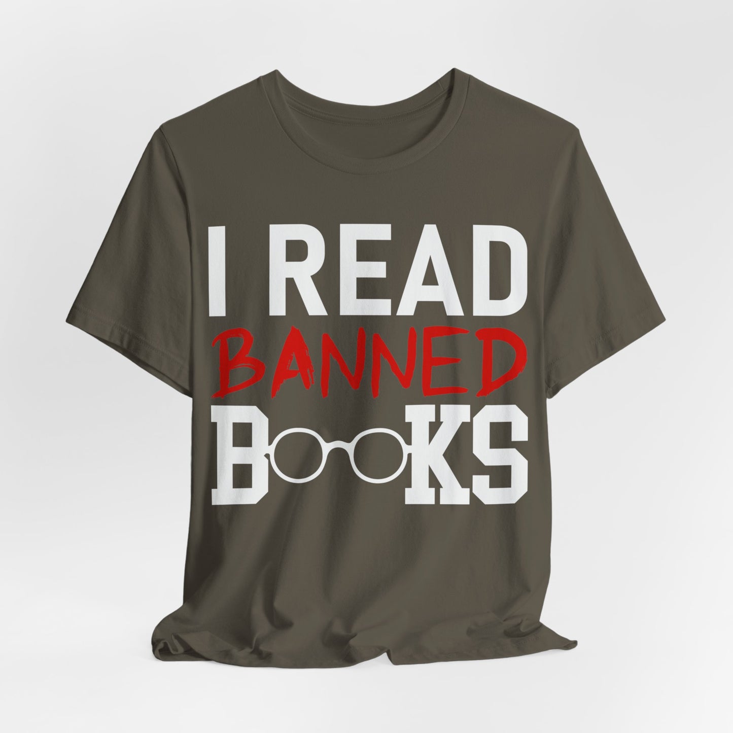 I read banned books - Jersey Short Sleeve Tee