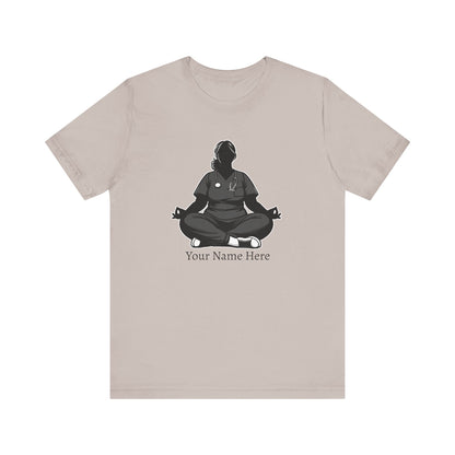 Add Your Name - Nurse yoga pose 3 - Unisex Jersey Short Sleeve Tee