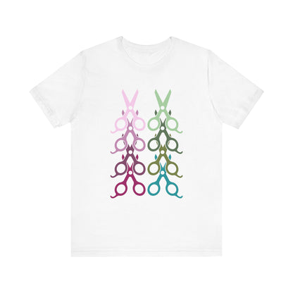 Colorful scissors - Unisex Jersey Short Sleeve Tee - Cosmetology