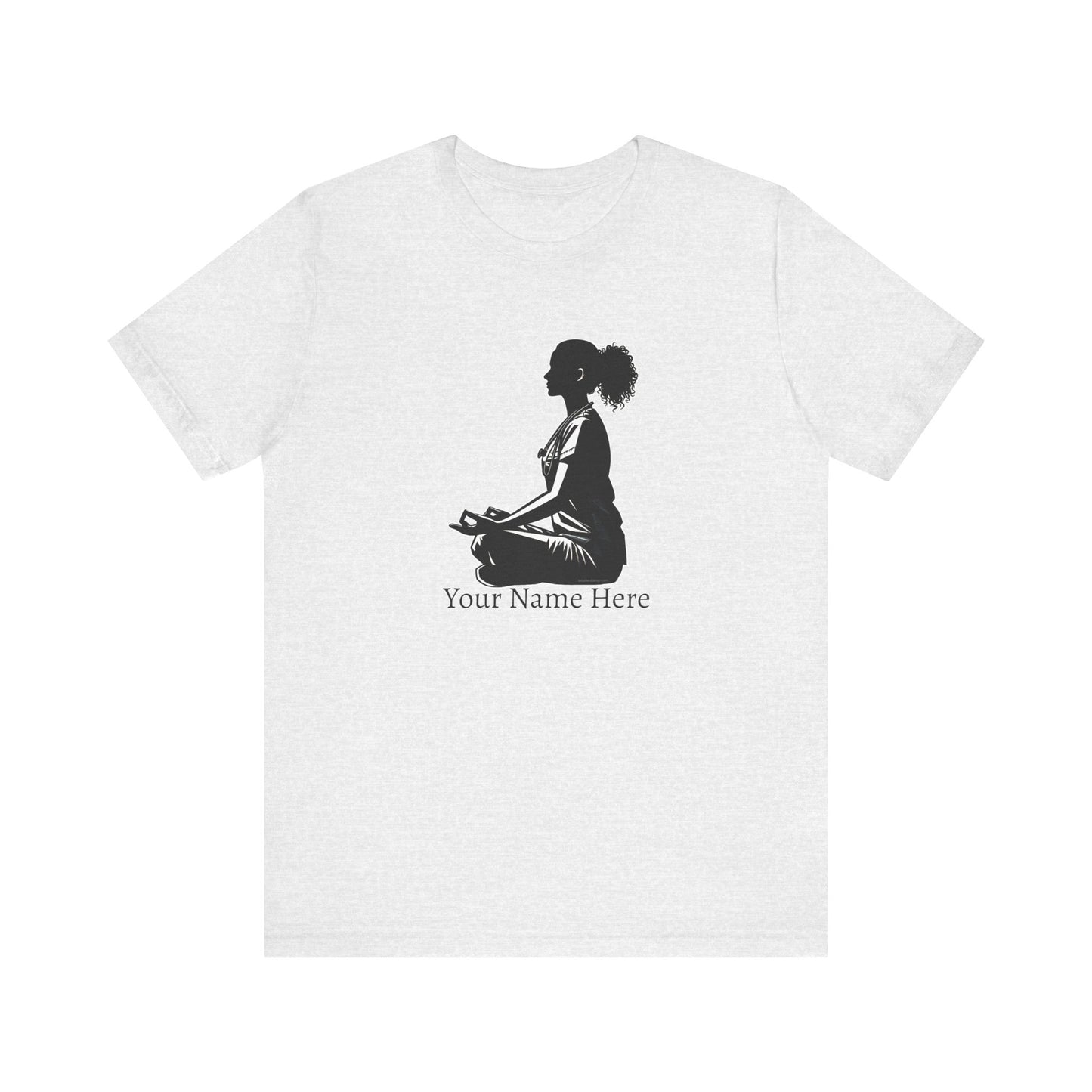 Add Your Name - Nurse yoga pose 4 - Unisex Jersey Short Sleeve Tee