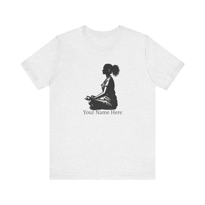 Add Your Name - Nurse yoga pose 4 - Unisex Jersey Short Sleeve Tee