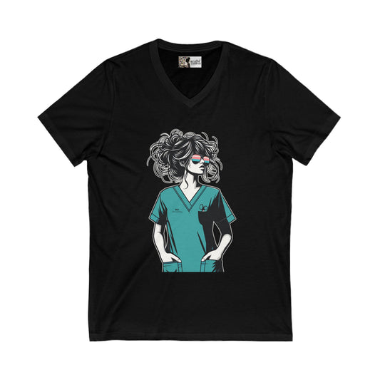 MA - Unisex Jersey Short Sleeve V-Neck Tee