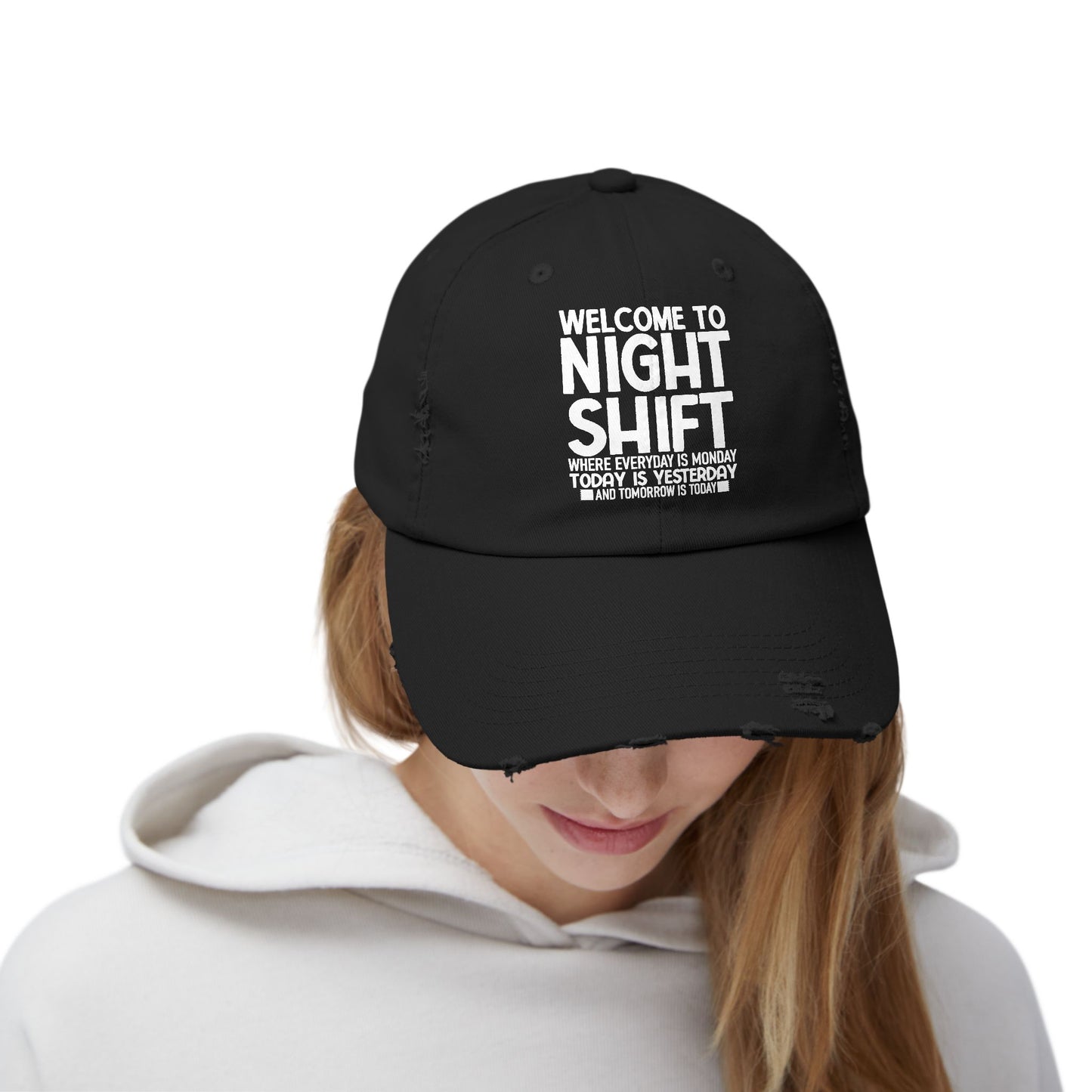 Welcome to night shift - Unisex Distressed Cap - Nurse