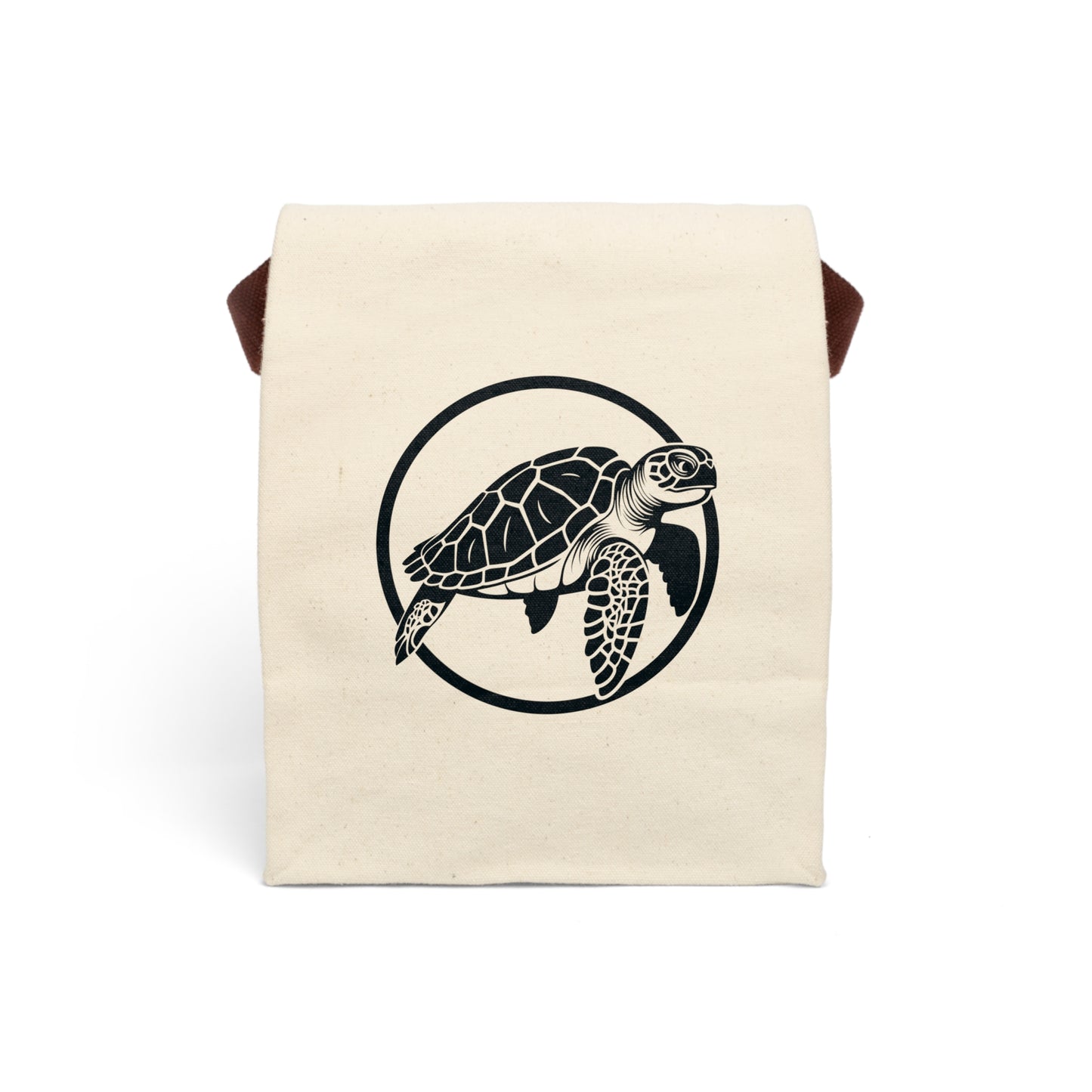 Canvas Lunch Bag With Strap - Sea Turtle