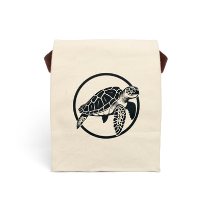 Canvas Lunch Bag With Strap - Sea Turtle