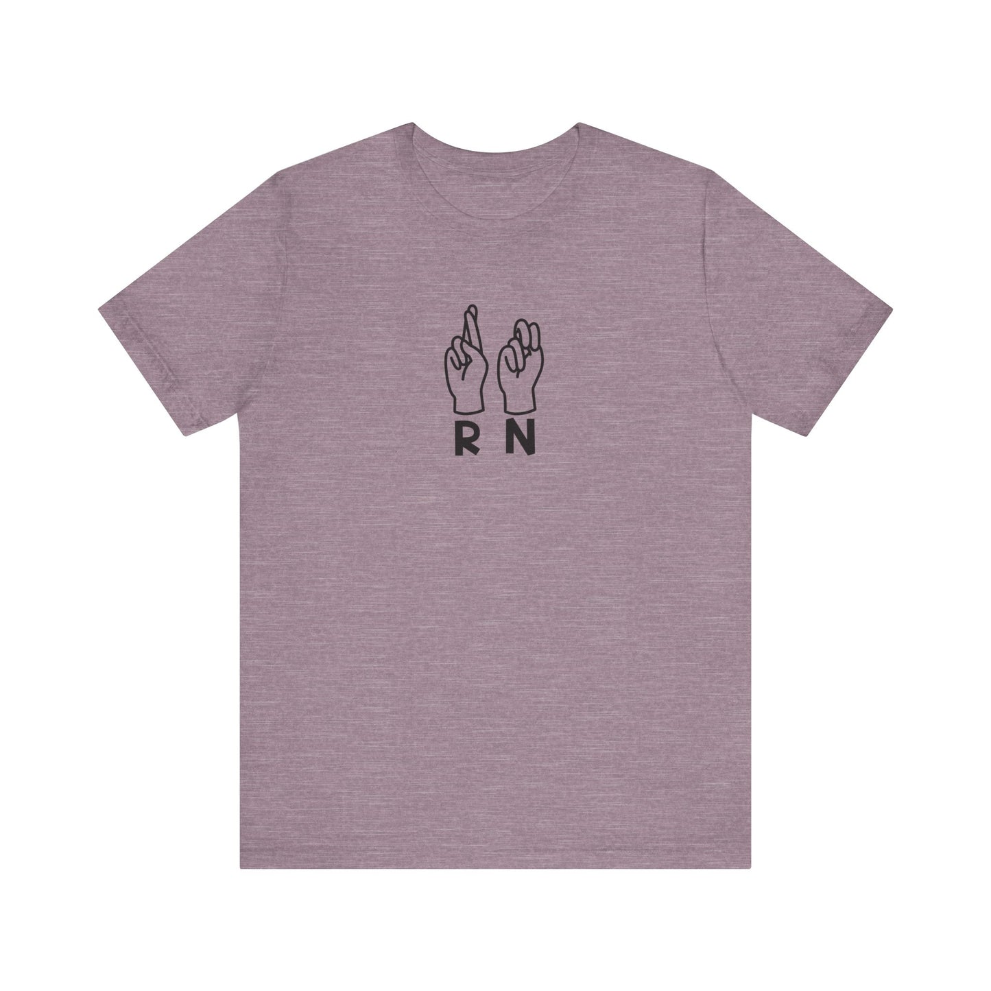 Sign Language "RN" - Unisex Jersey Short Sleeve Tee - Nurse