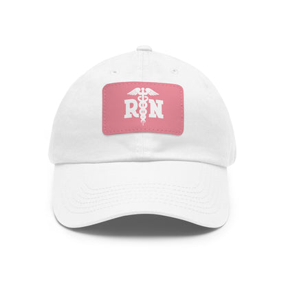 Nurse Hat with Leather Patch (Rectangle) - RN