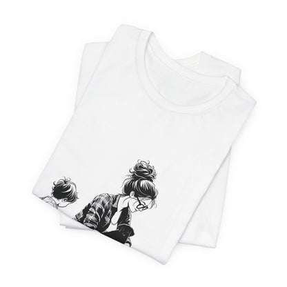 Mother & child w/puppies-  Jersey Short Sleeve Tee | 2