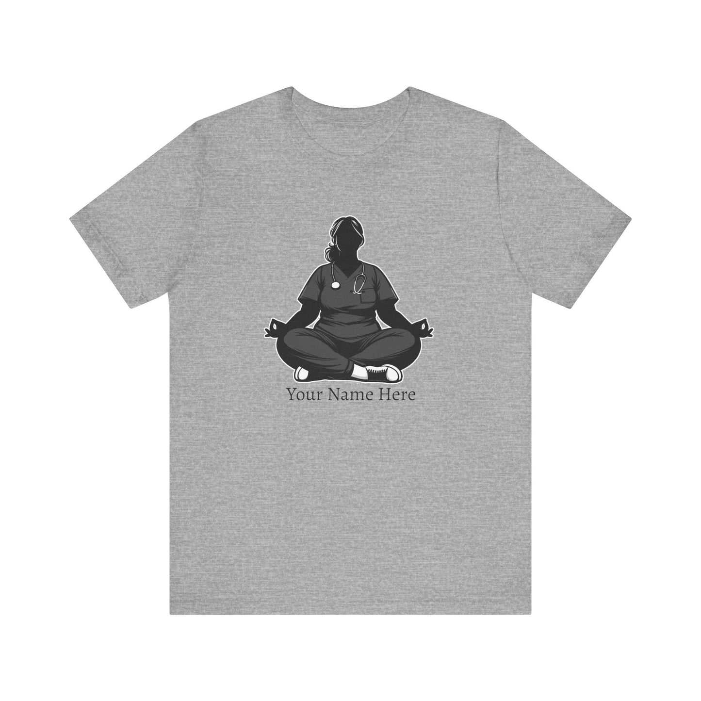 Add Your Name - Nurse yoga pose 3 - Unisex Jersey Short Sleeve Tee