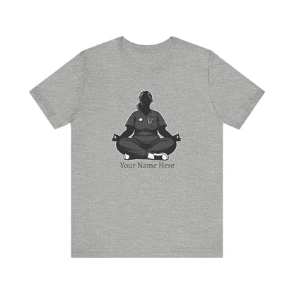 Add Your Name - Nurse yoga pose 3 - Unisex Jersey Short Sleeve Tee