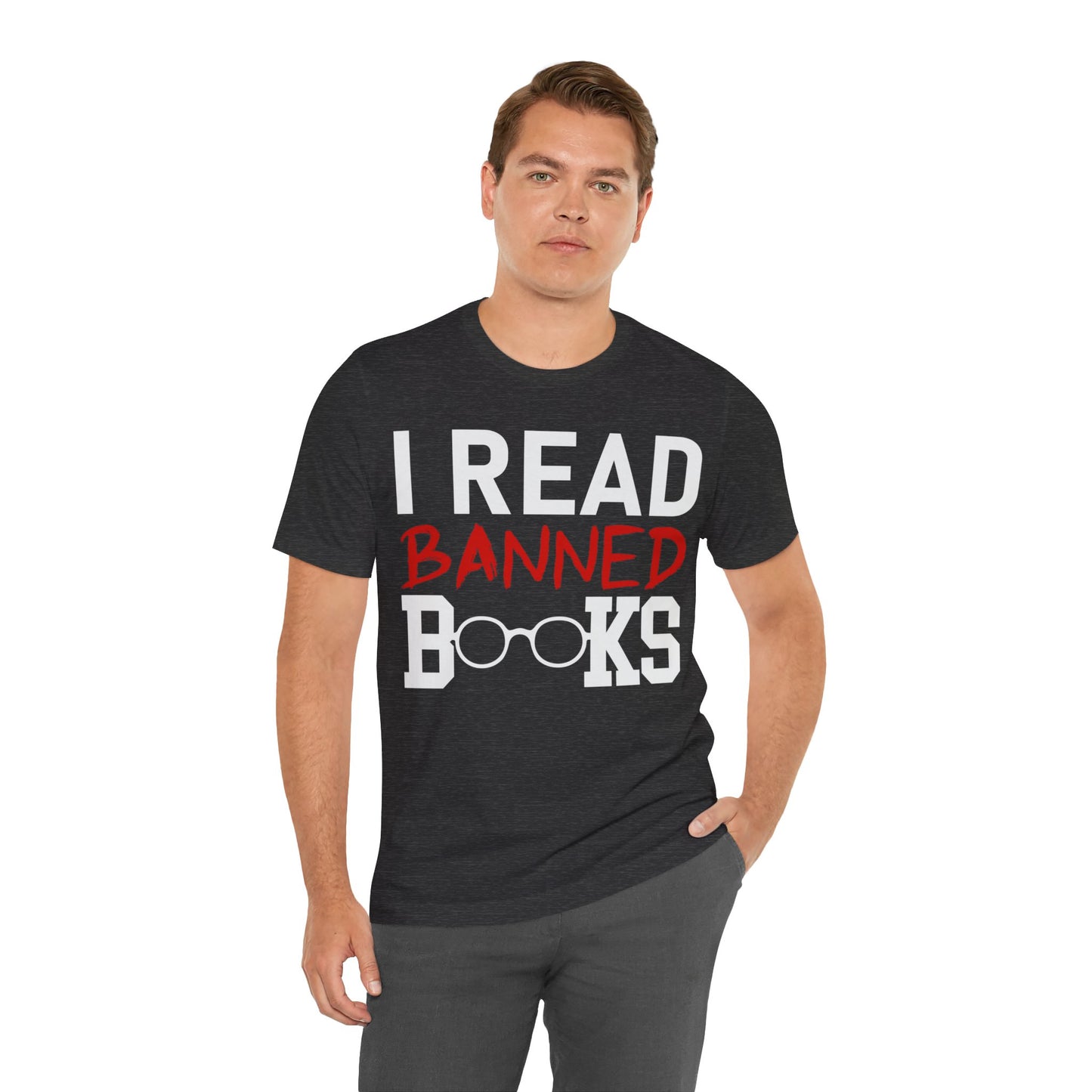 I read banned books - Jersey Short Sleeve Tee