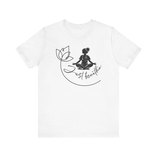 Just Breathe Nurse yoga pose 2 - Unisex Jersey Short Sleeve Tee