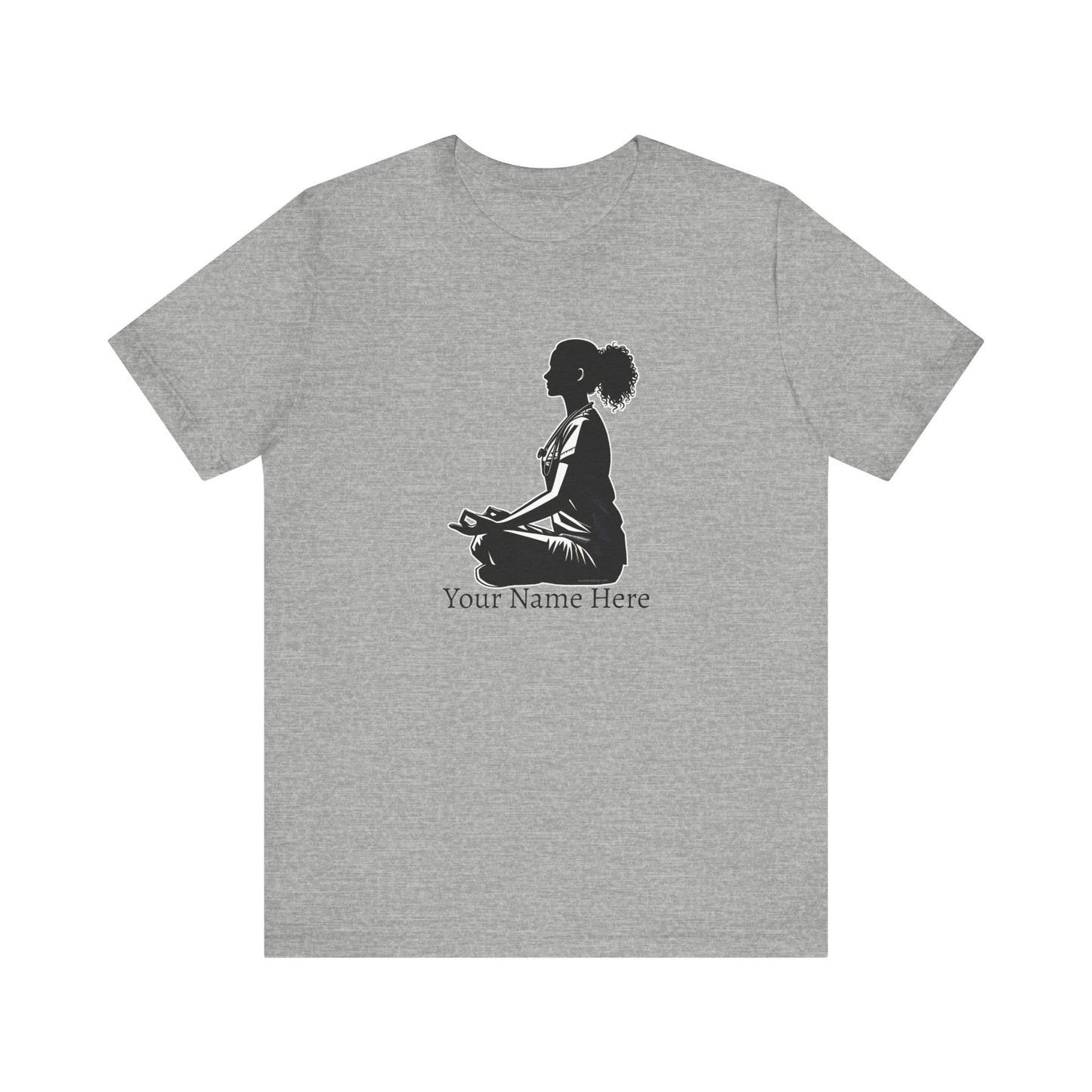 Add Your Name - Nurse yoga pose 4 - Unisex Jersey Short Sleeve Tee